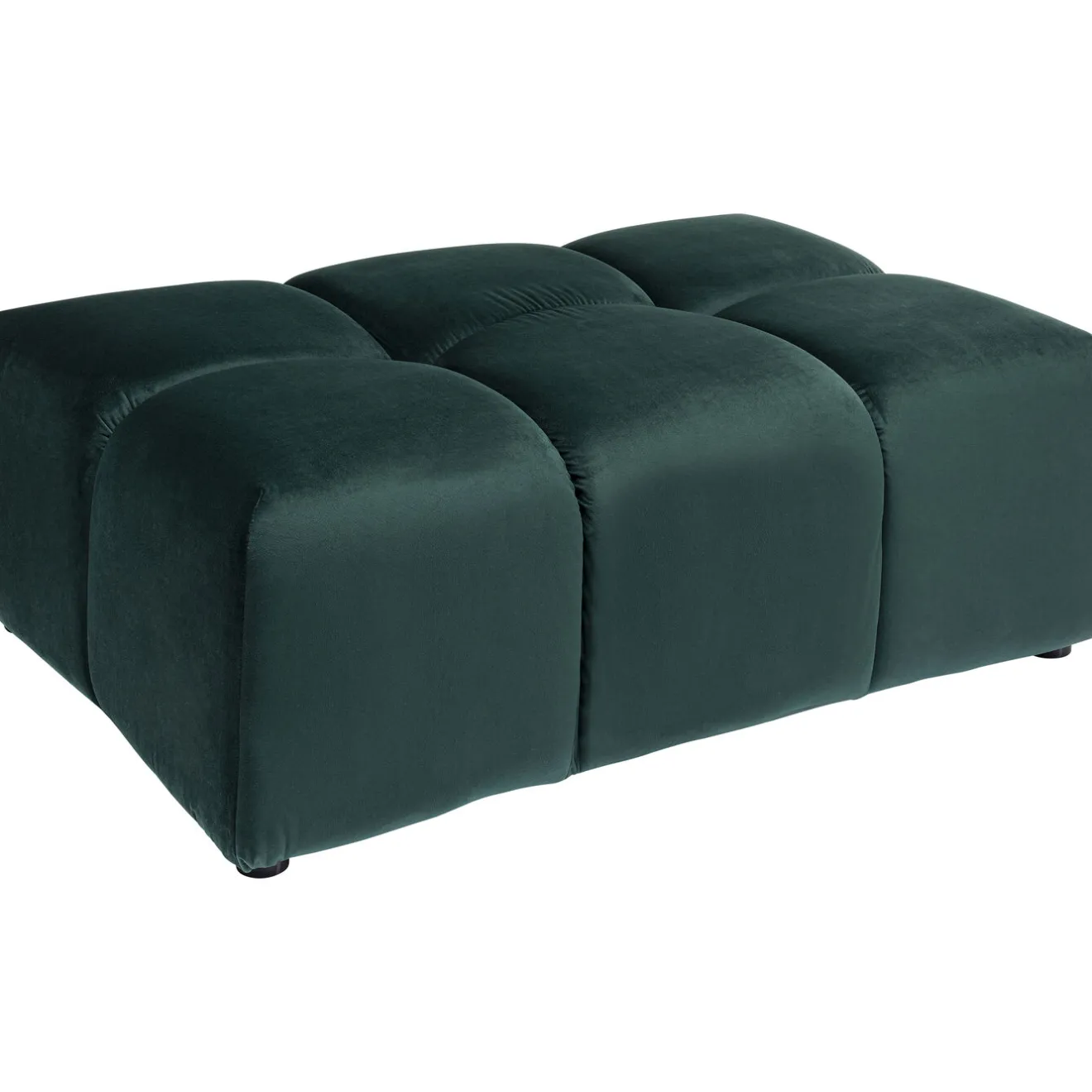 KARE Design Tabourets|Pouf Belami Velours Vert Fonce