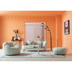 KARE Design Tabourets|Pouf Peppo Lounge Blanc O76Cm