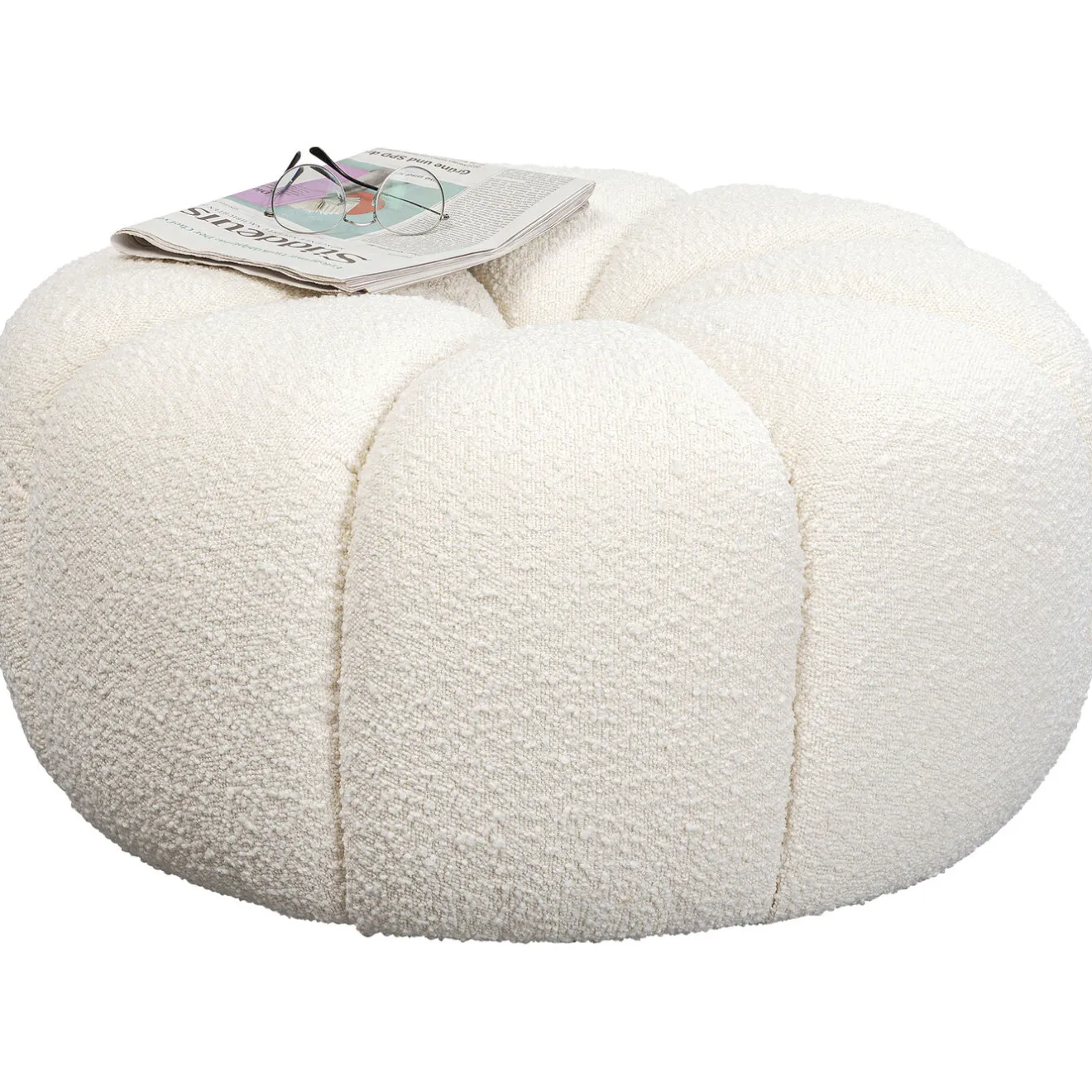 KARE Design Tabourets|Pouf Peppo Lounge Blanc O76Cm