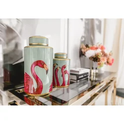 KARE Design Boîtes Décoratives|Recipient Décoratif Flamingos 29Cm