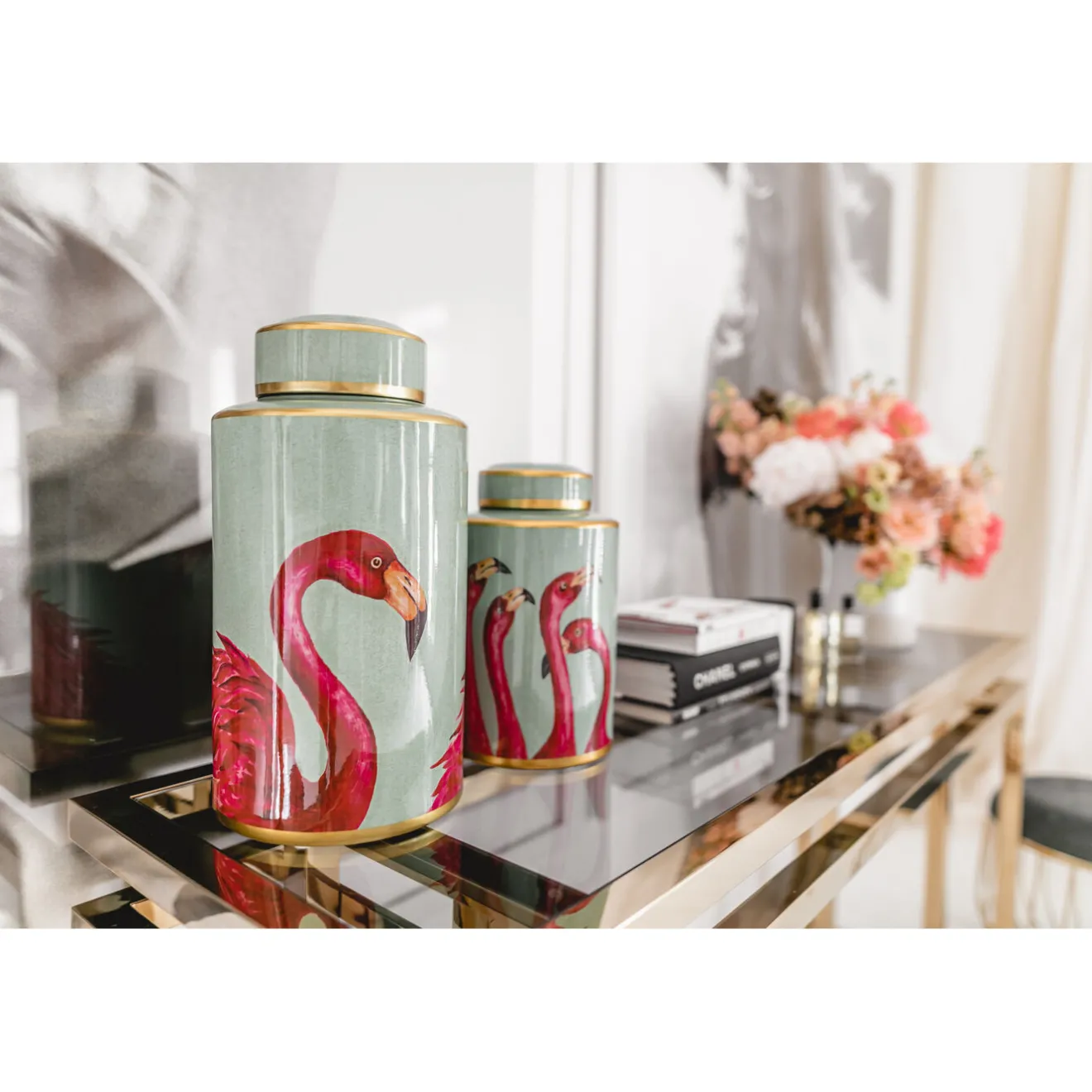 KARE Design Boîtes Décoratives|Recipient Décoratif Flamingos 29Cm