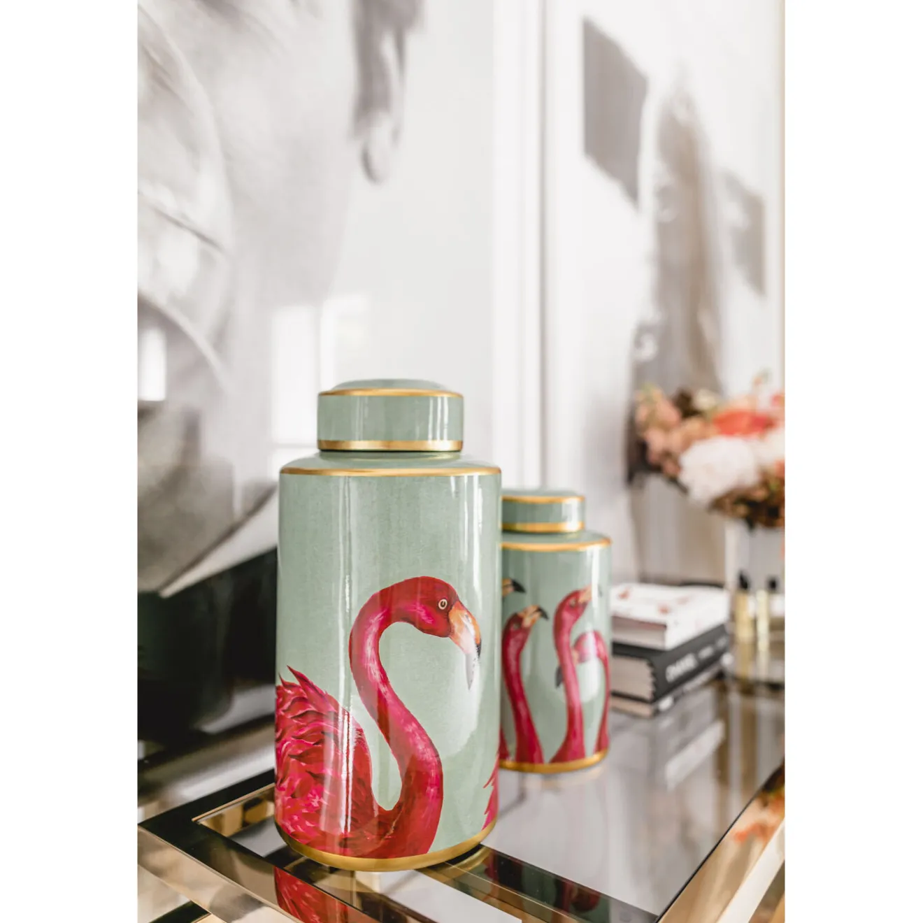 KARE Design Boîtes Décoratives|Recipient Décoratif Flamingos 29Cm