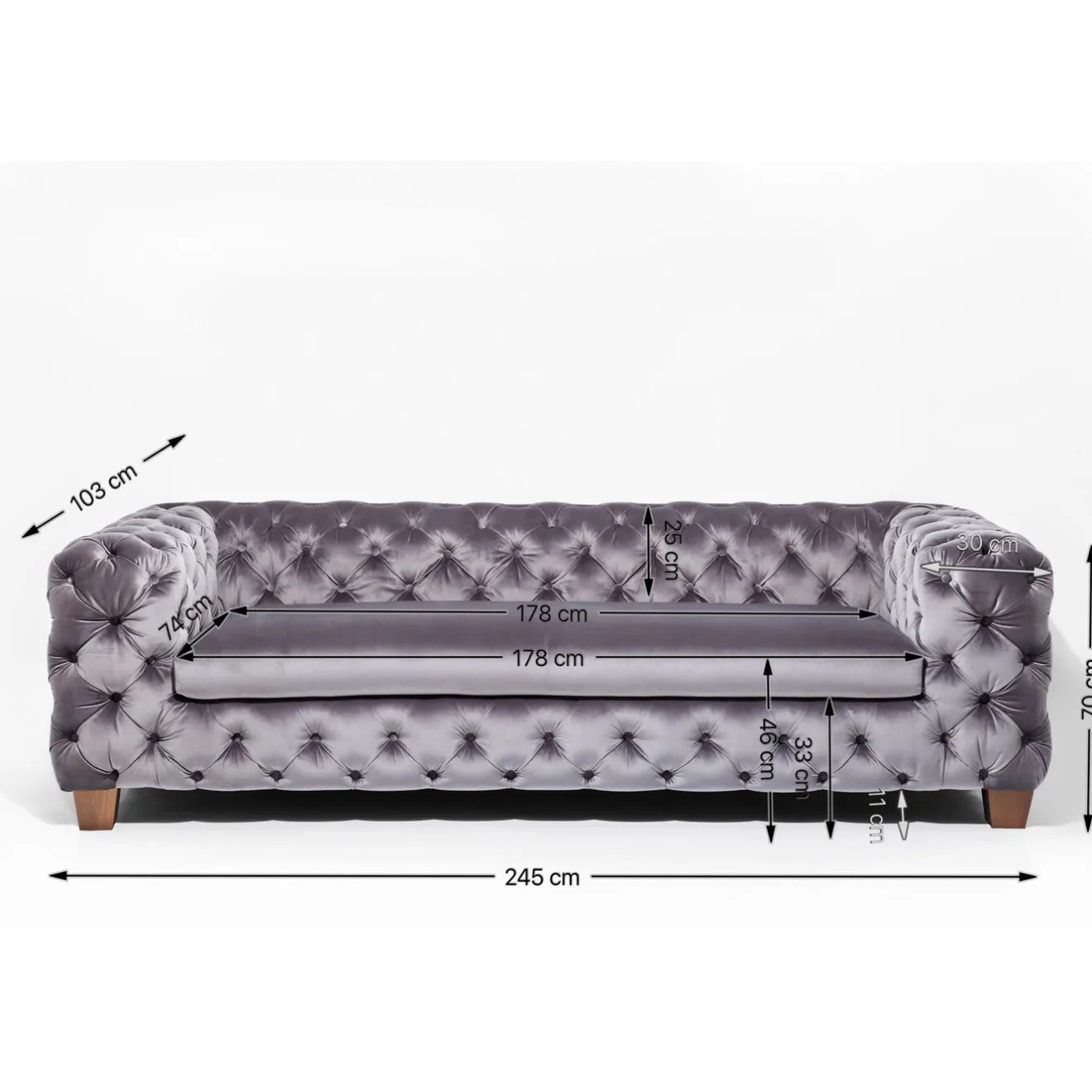 KARE Design 3 Places|Sofa Desire 3 Places Vintage Eco