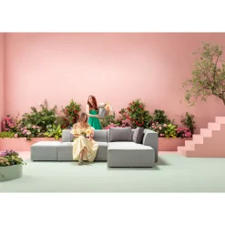 KARE Design Canapés D'Angle|Sofa Infinity Meridienne Droite Gris