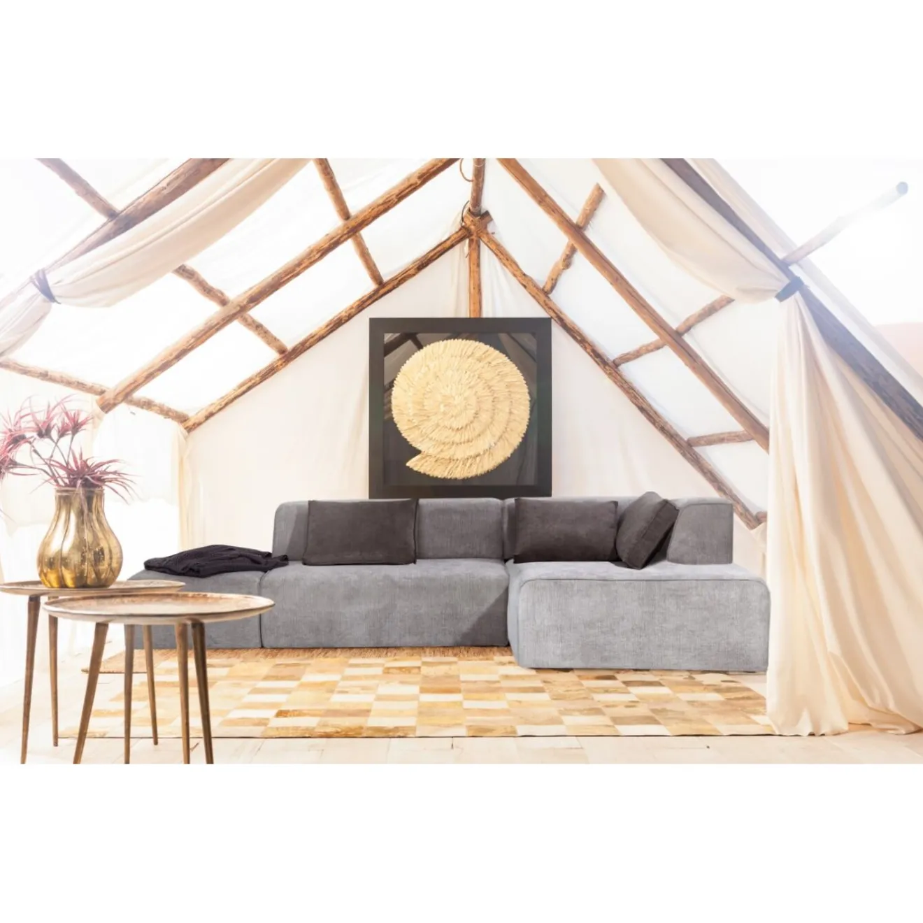 KARE Design Canapés D'Angle|Sofa Infinity Meridienne Droite Gris