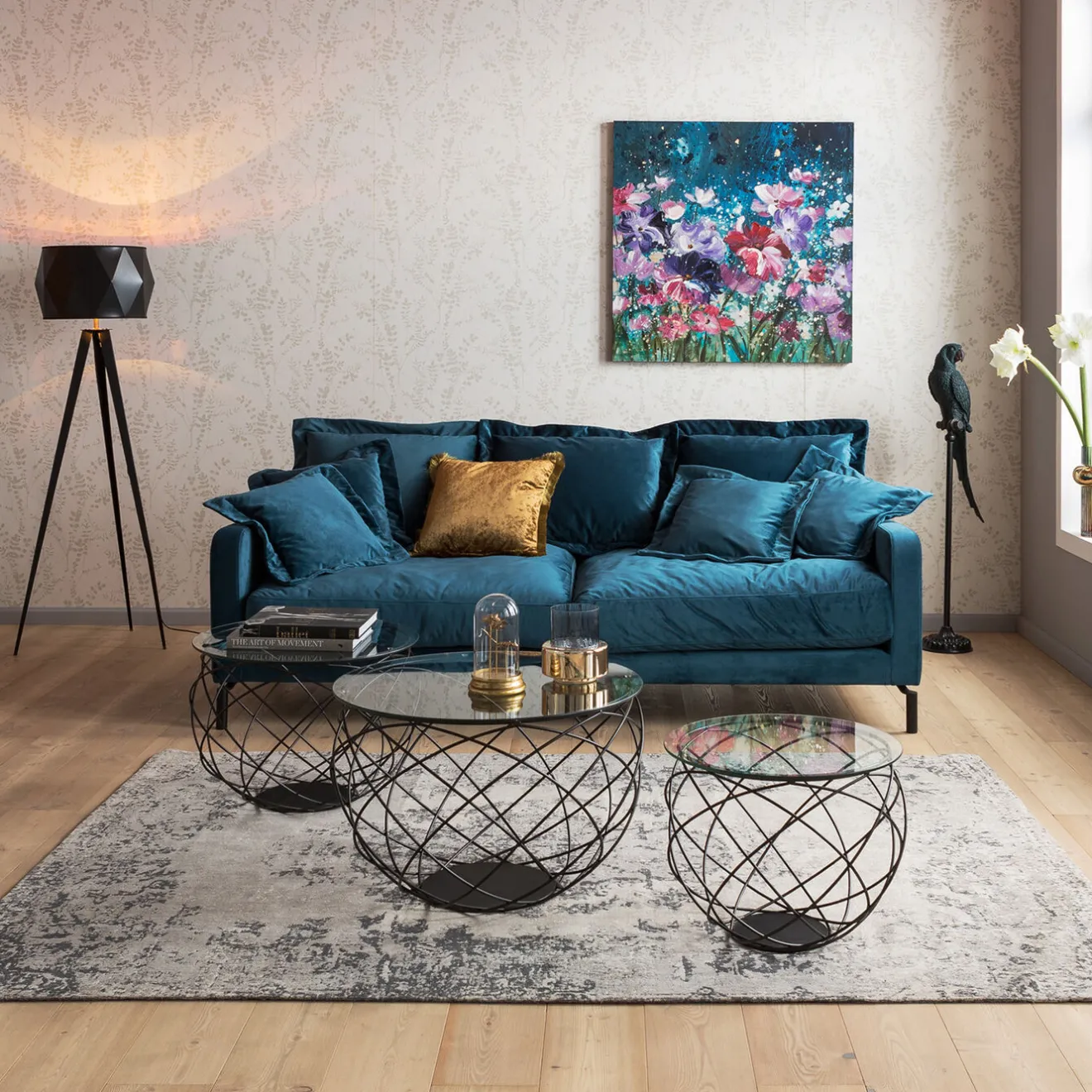 KARE Design 2 Places|Sofa Lullaby 2-Places Petrole