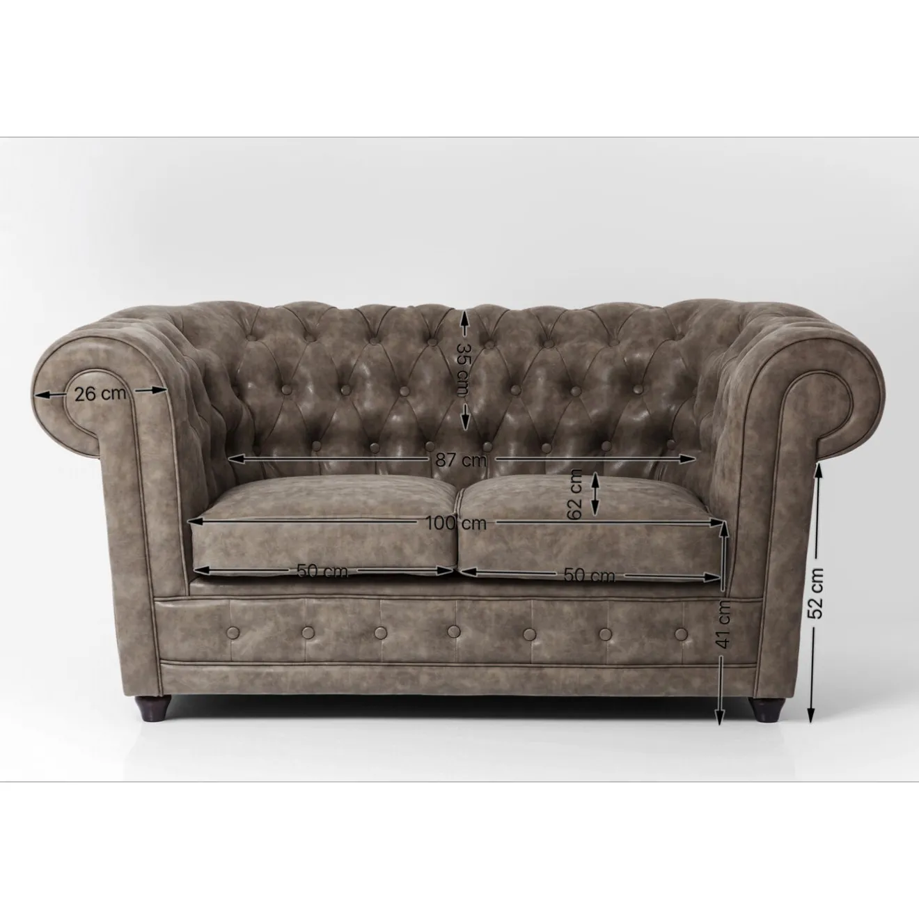 KARE Design 2 Places|Sofa Oxford 2 Places Vintage Smart