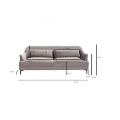 KARE Design 3 Places|Sofa Proud 3-Places Gris