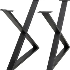 KARE Design Piètements De Tables|Structure Tavola Cross Noir (2/Set)