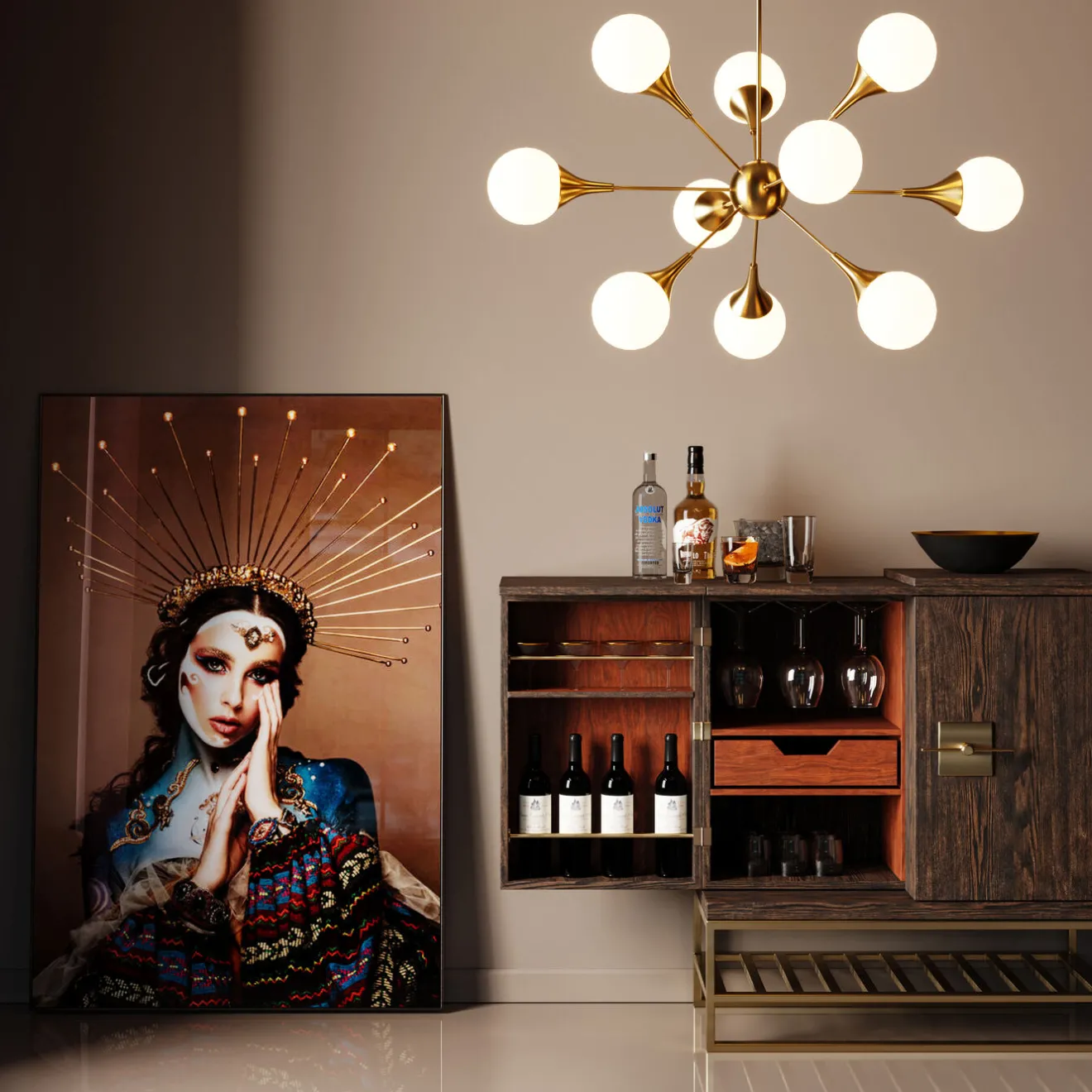 KARE Design Suspensions|Suspension Bulb Fiction 12 Laiton O102Cm