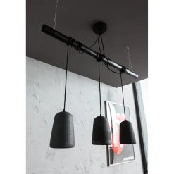 KARE Design Suspensions|Suspension Dining Concrete Noir Tre