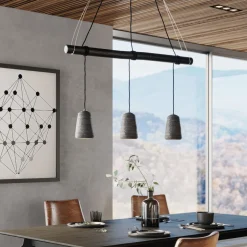 KARE Design Suspensions|Suspension Dining Concrete Noir Tre