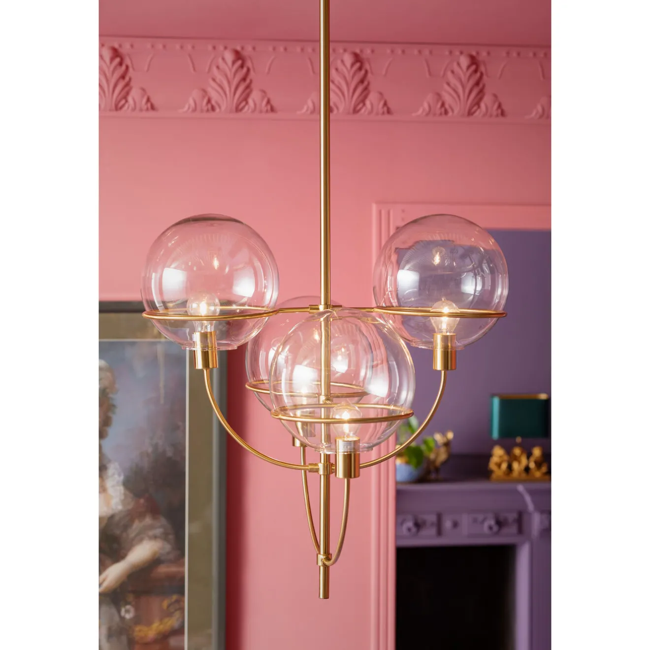 KARE Design Suspensions|Suspension Lantern Brass O68Cm