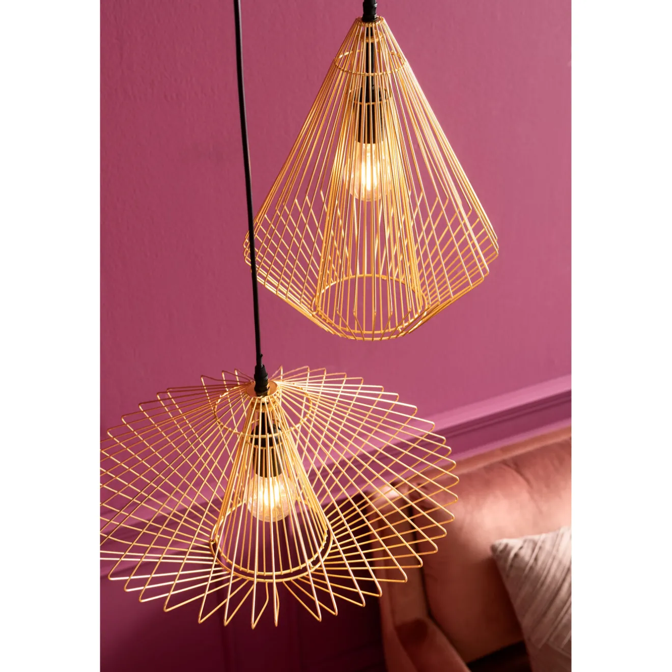 KARE Design Suspensions|Suspension Modo Wire Rond Dore