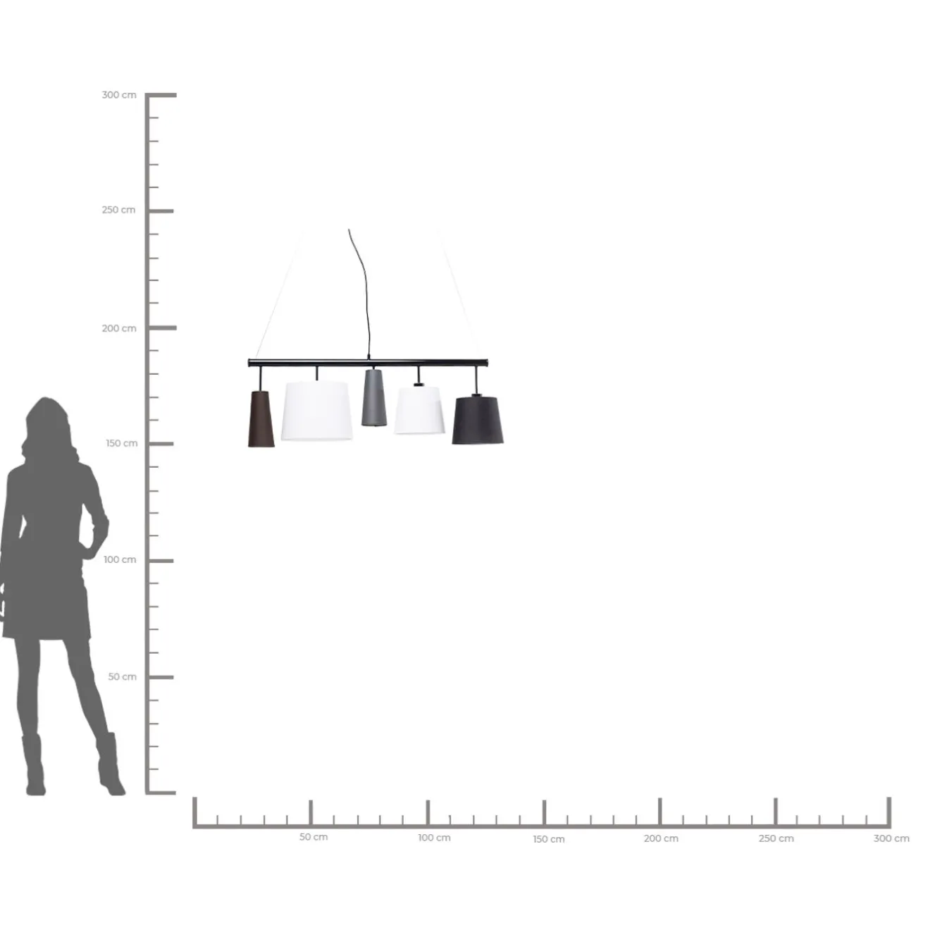 KARE Design Suspensions|Suspension Parecchi Noire 100Cm