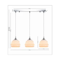 KARE Design Suspensions|Suspension Ruffle Dining Blanc