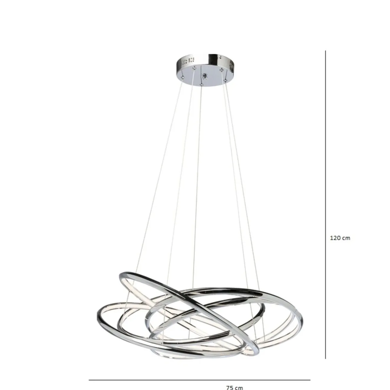 KARE Design Suspensions|Suspension Saturn Led Chrome Gm