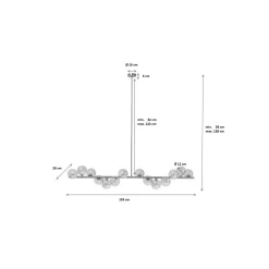 KARE Design Suspensions|Suspension Scala Balls Noir 155Cm