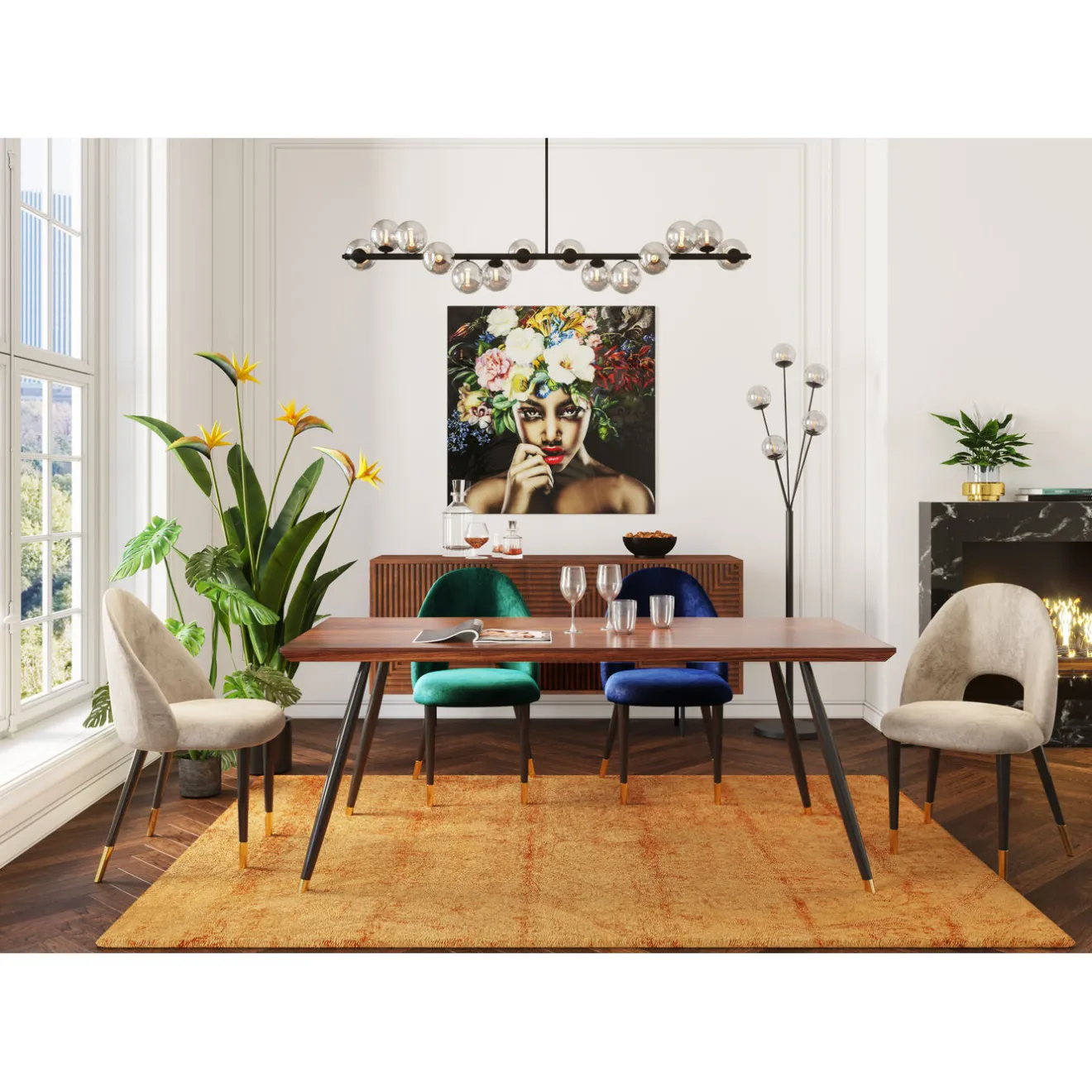 KARE Design Suspensions|Suspension Scala Balls Noir 155Cm