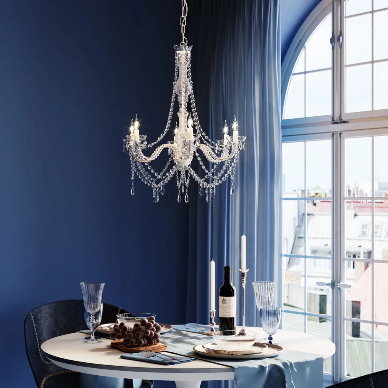 KARE Design Suspensions|Suspension Starlight 6 Branches Transparent