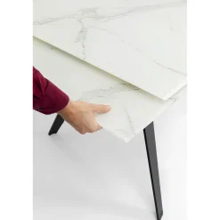 KARE Design Tables Extensibles|Table A Rallonges Amsterdam Look Marbre 160(40+40)