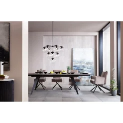 KARE Design Tables Extensibles|Table A Rallonges Amsterdam Fonce 200/45+45)X100Cm