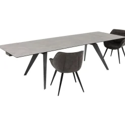 KARE Design Tables Extensibles|Table A Rallonges Amsterdam Fonce 200/45+45)X100Cm