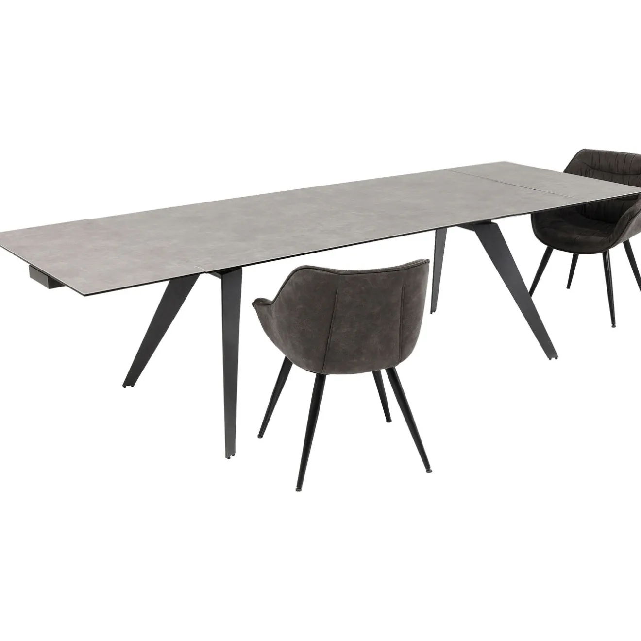 KARE Design Tables Extensibles|Table A Rallonges Amsterdam Fonce 200/45+45)X100Cm