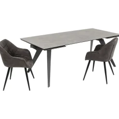KARE Design Tables Extensibles|Table A Rallonges Amsterdam Fonce 200/45+45)X100Cm