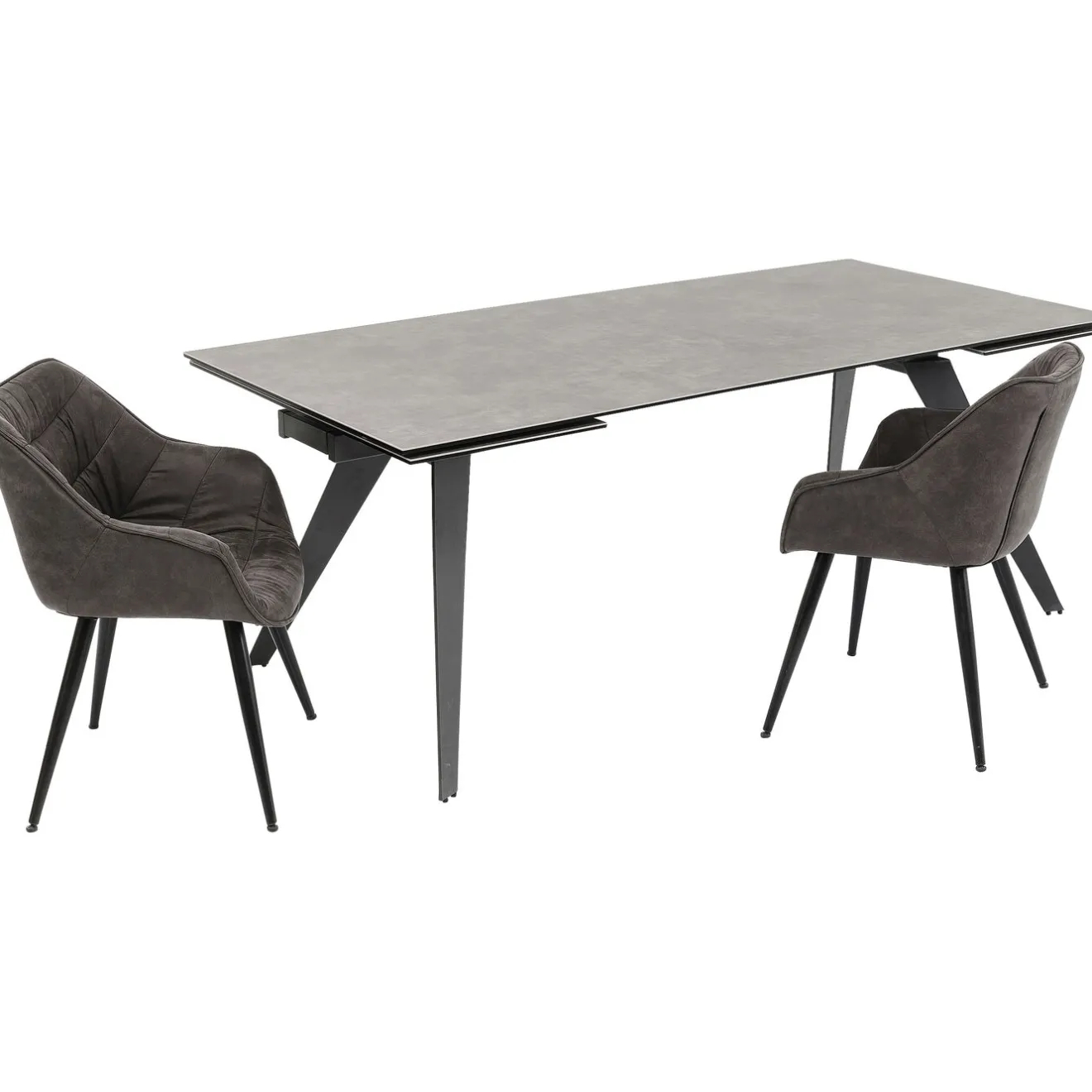 KARE Design Tables Extensibles|Table A Rallonges Amsterdam Fonce 200/45+45)X100Cm