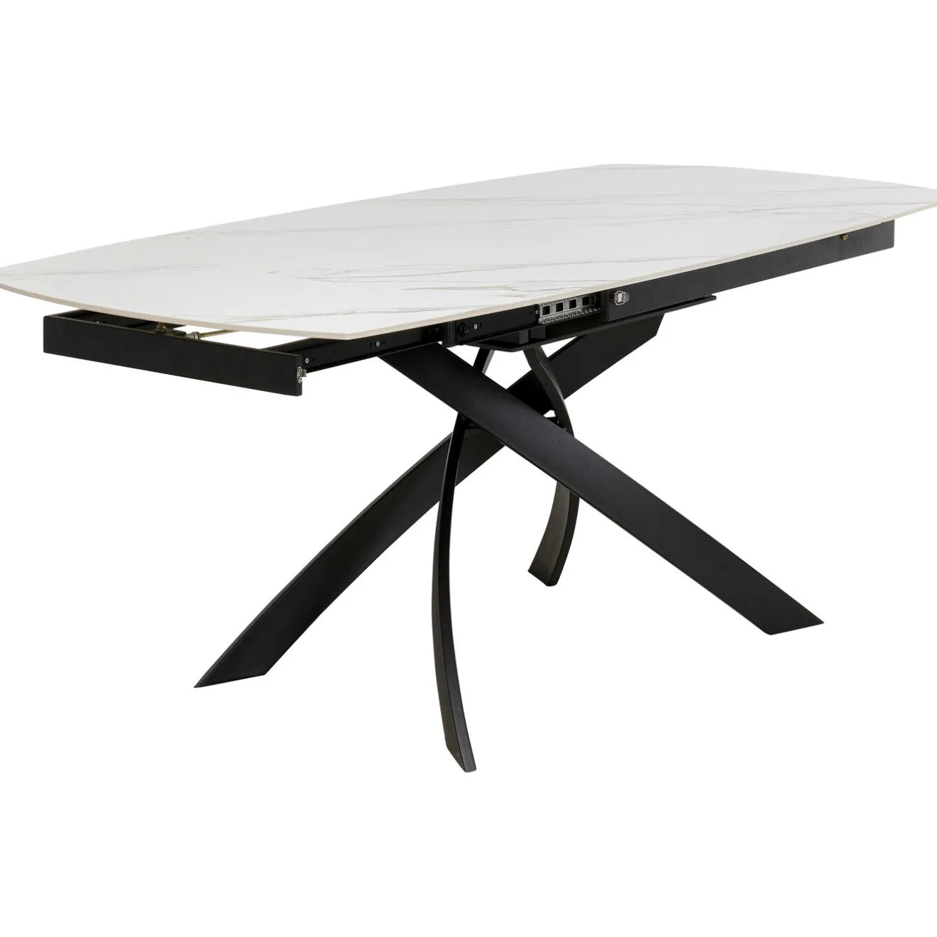 KARE Design Tables Extensibles|Table A Rallonges Twist Onyx 120(30+30)X90Cm