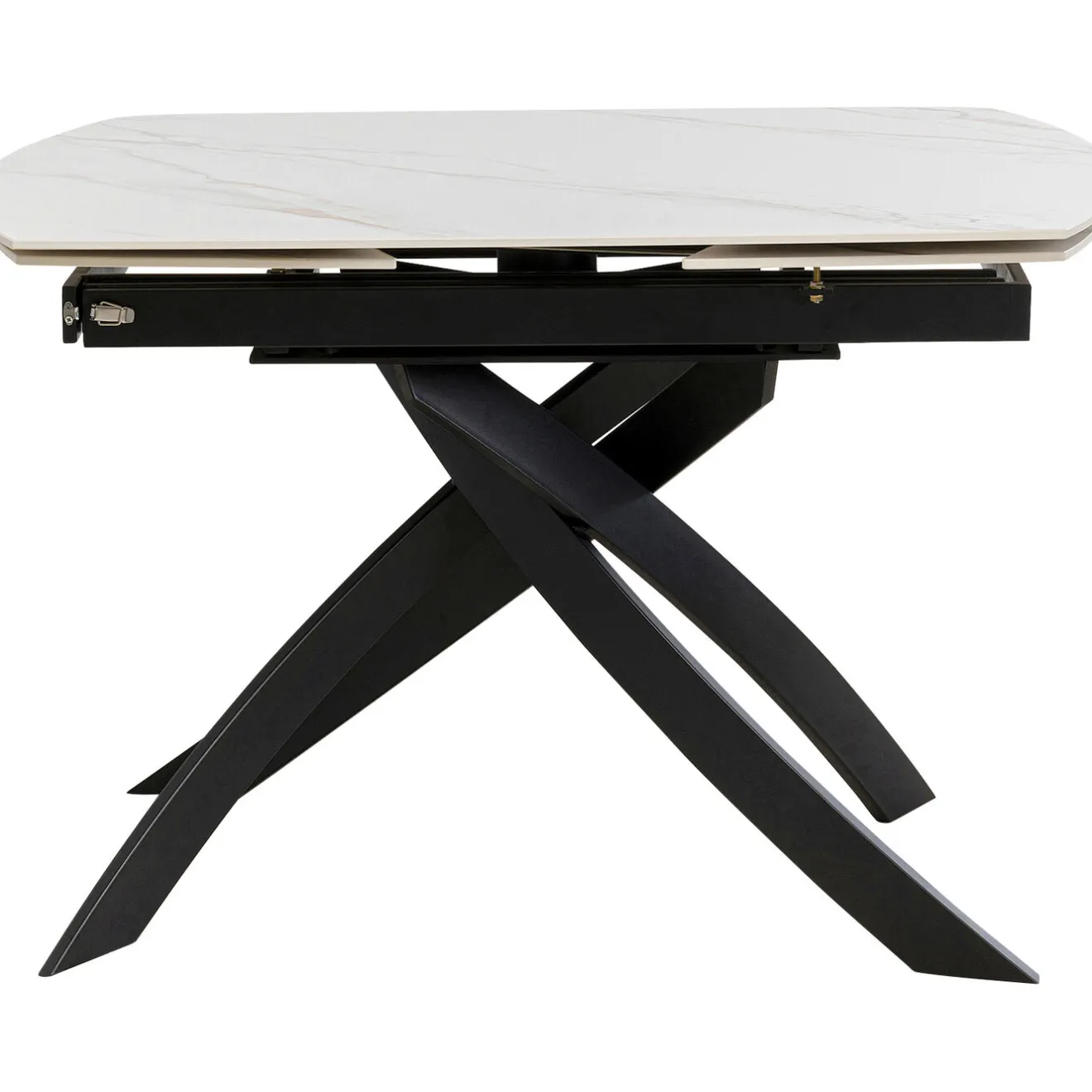 KARE Design Tables Extensibles|Table A Rallonges Twist Onyx 120(30+30)X90Cm