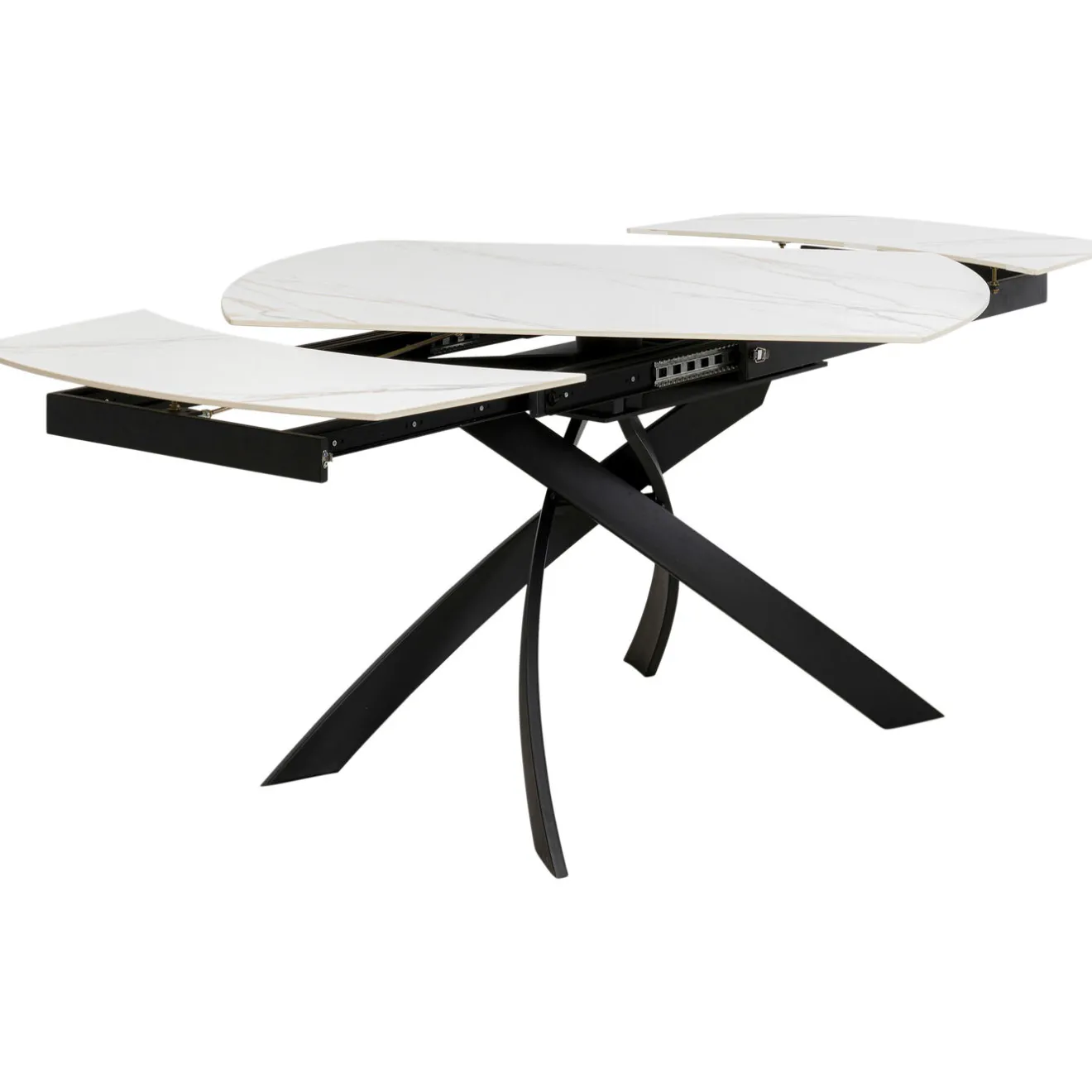 KARE Design Tables Extensibles|Table A Rallonges Twist Onyx 120(30+30)X90Cm