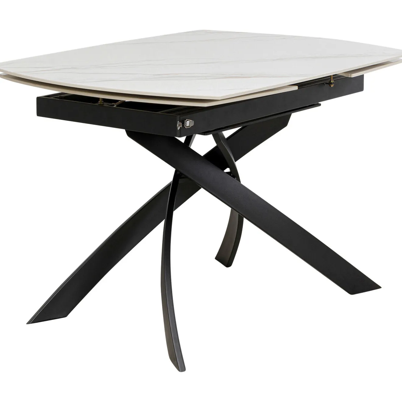 KARE Design Tables Extensibles|Table A Rallonges Twist Onyx 120(30+30)X90Cm