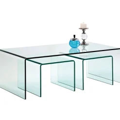 KARE Design Tables Basses|Table Basse Clear Club (Set De 3)