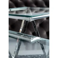 KARE Design Tables Basses|Table Basse Cristallo Argente 80X80Cm