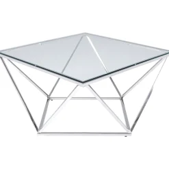 KARE Design Tables Basses|Table Basse Cristallo Argente 80X80Cm