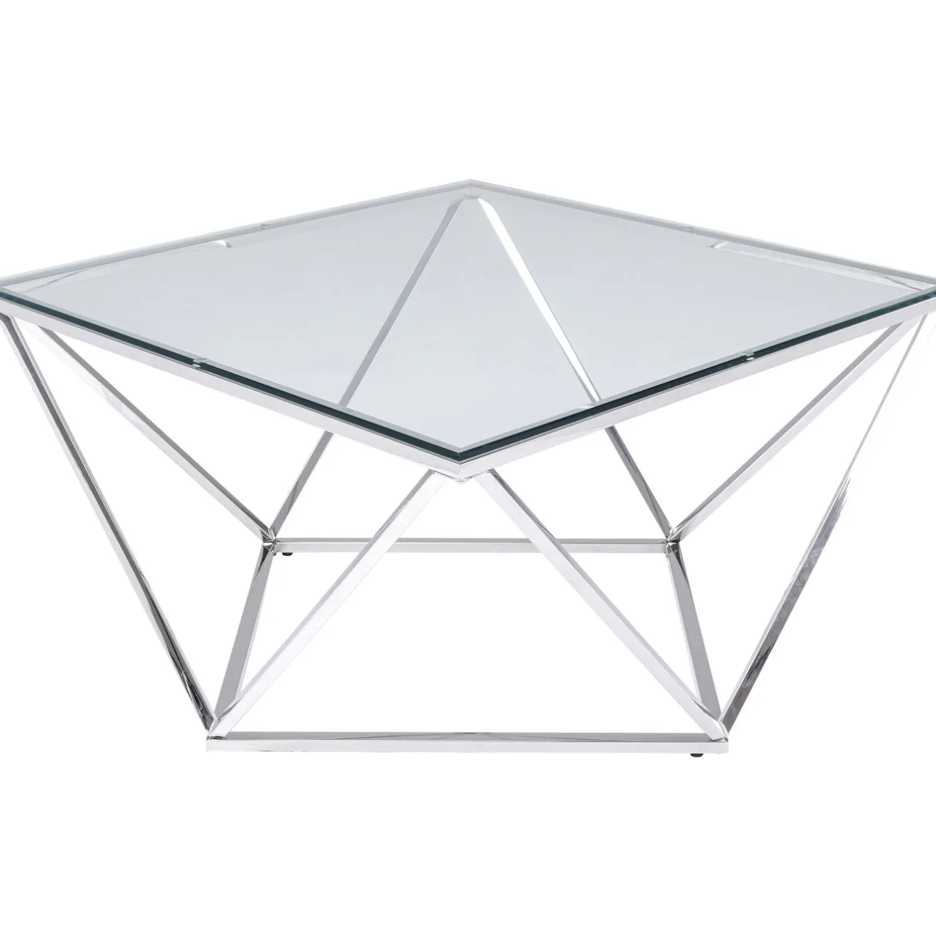 KARE Design Tables Basses|Table Basse Cristallo Argente 80X80Cm