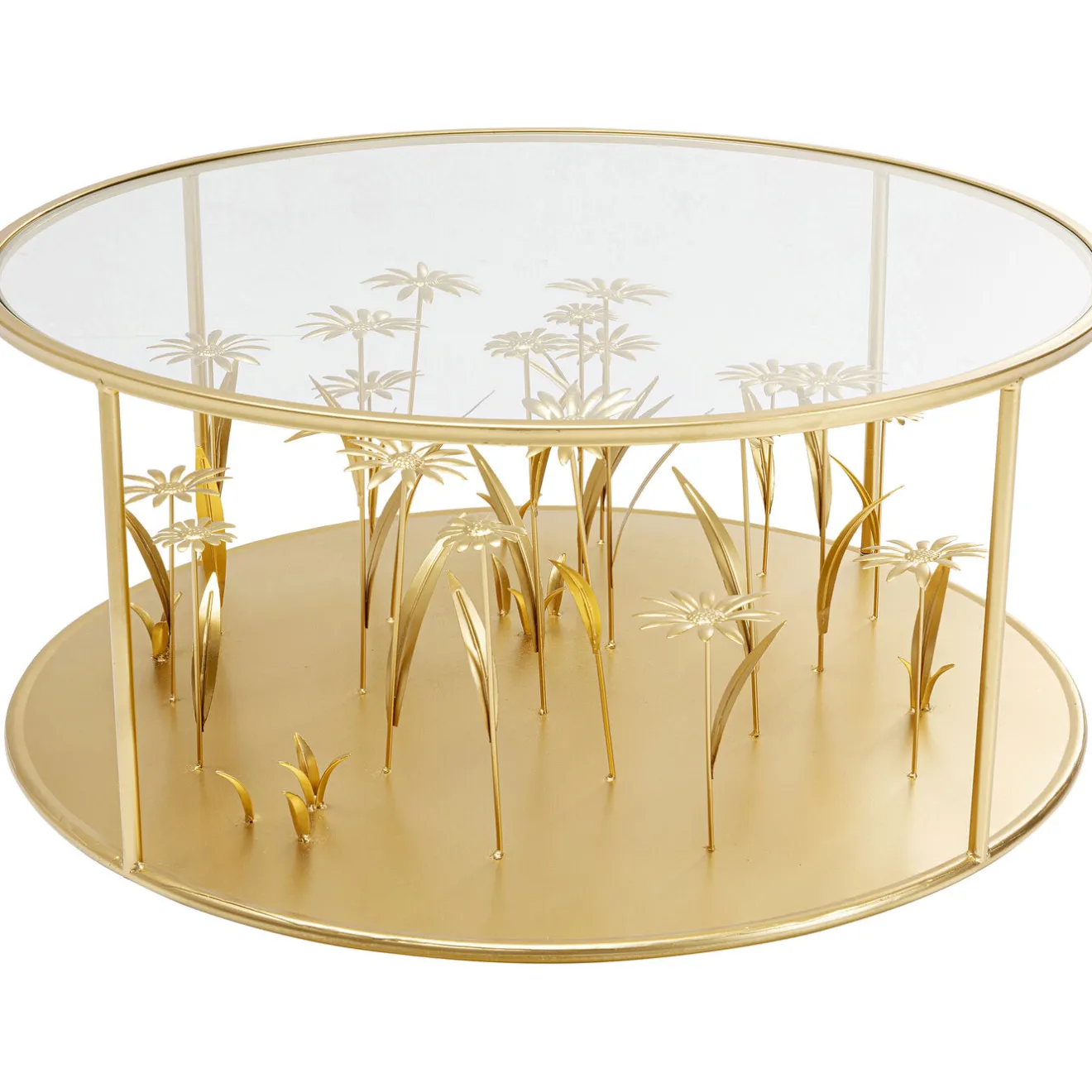 KARE Design Tables Basses|Table Basse Flower Meadow Dore O80