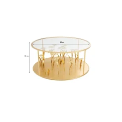 KARE Design Tables Basses|Table Basse Flower Meadow Dore O80