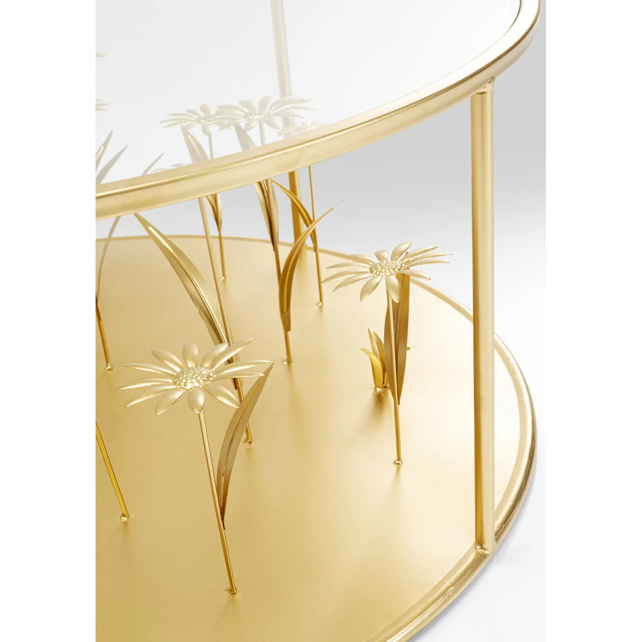 KARE Design Tables Basses|Table Basse Flower Meadow Dore O80