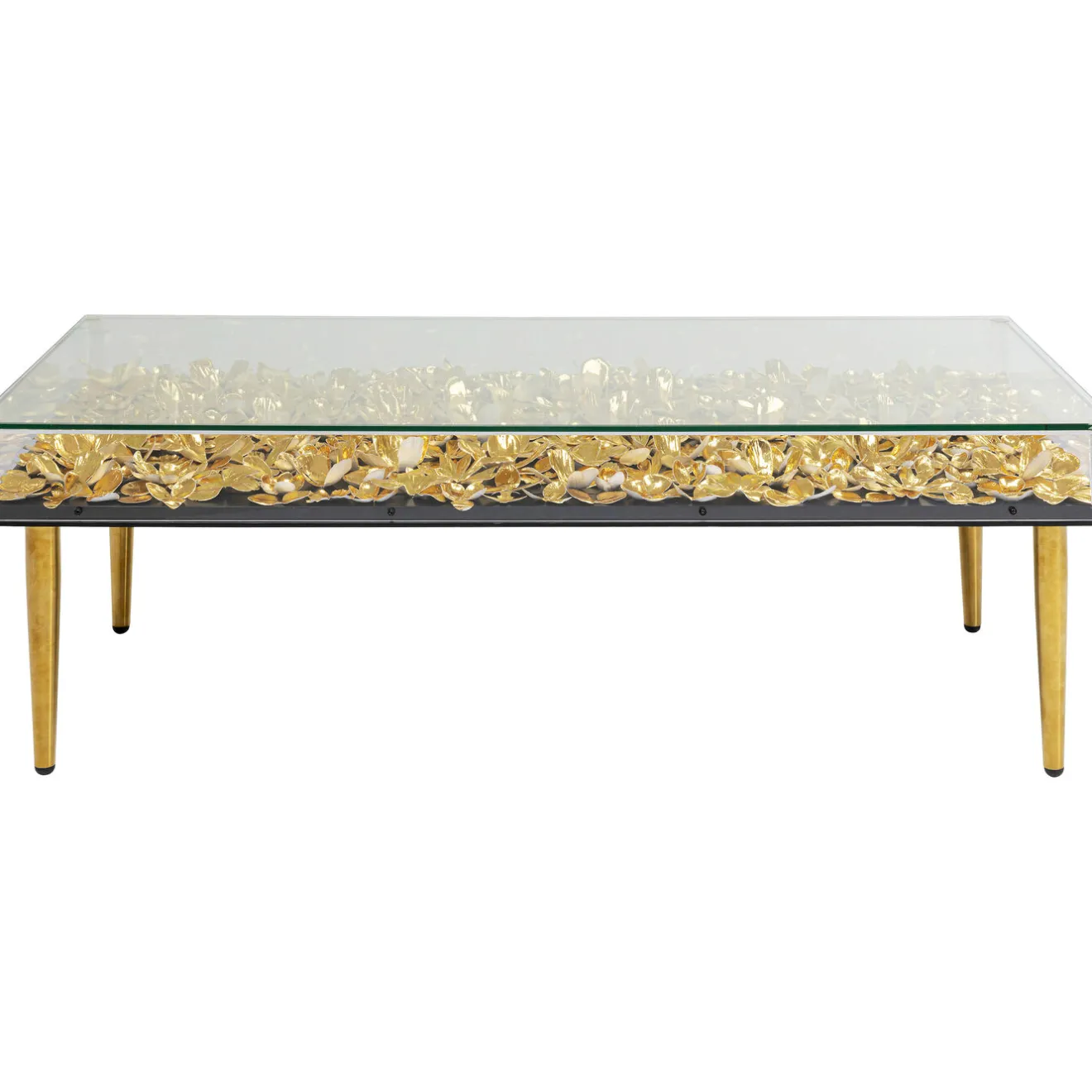 KARE Design Tables Basses|Table Basse Gold Flowers 120X60
