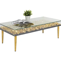 KARE Design Tables Basses|Table Basse Gold Flowers 120X60