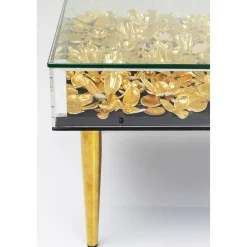 KARE Design Tables Basses|Table Basse Gold Flowers 120X60