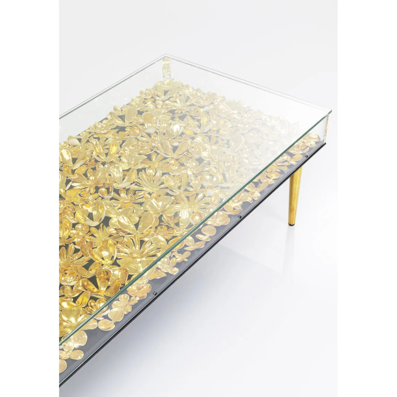 KARE Design Tables Basses|Table Basse Gold Flowers 120X60