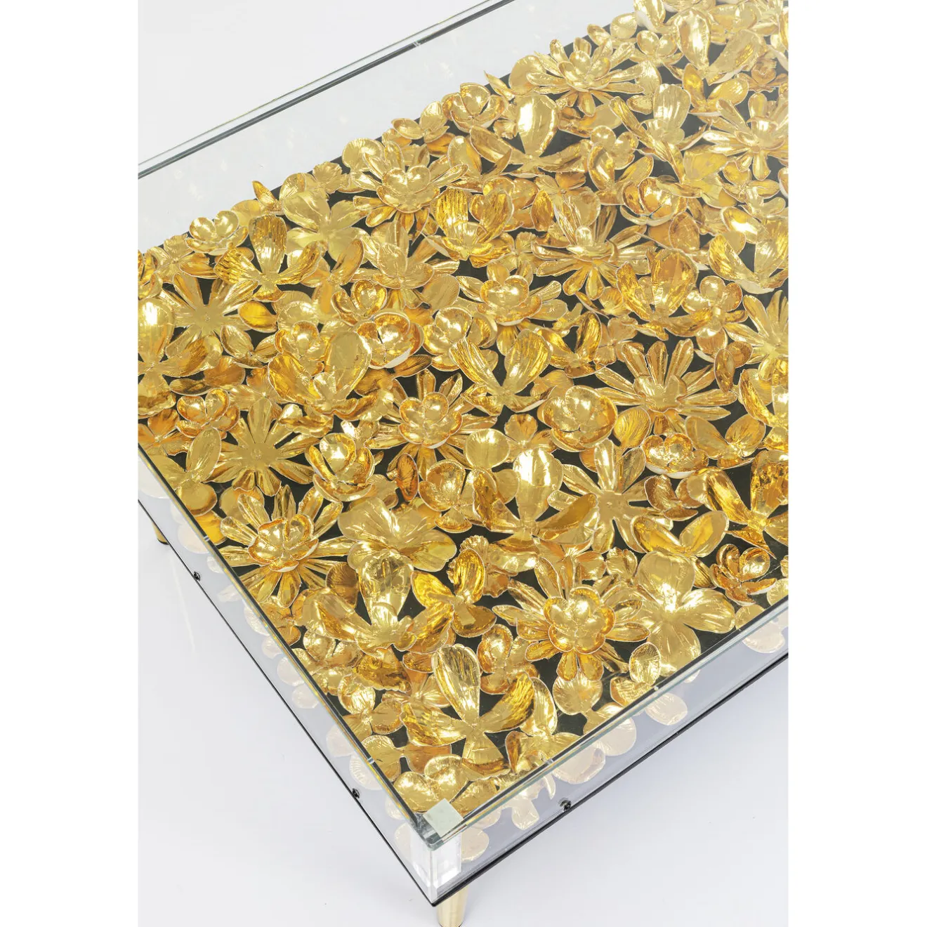 KARE Design Tables Basses|Table Basse Gold Flowers 120X60
