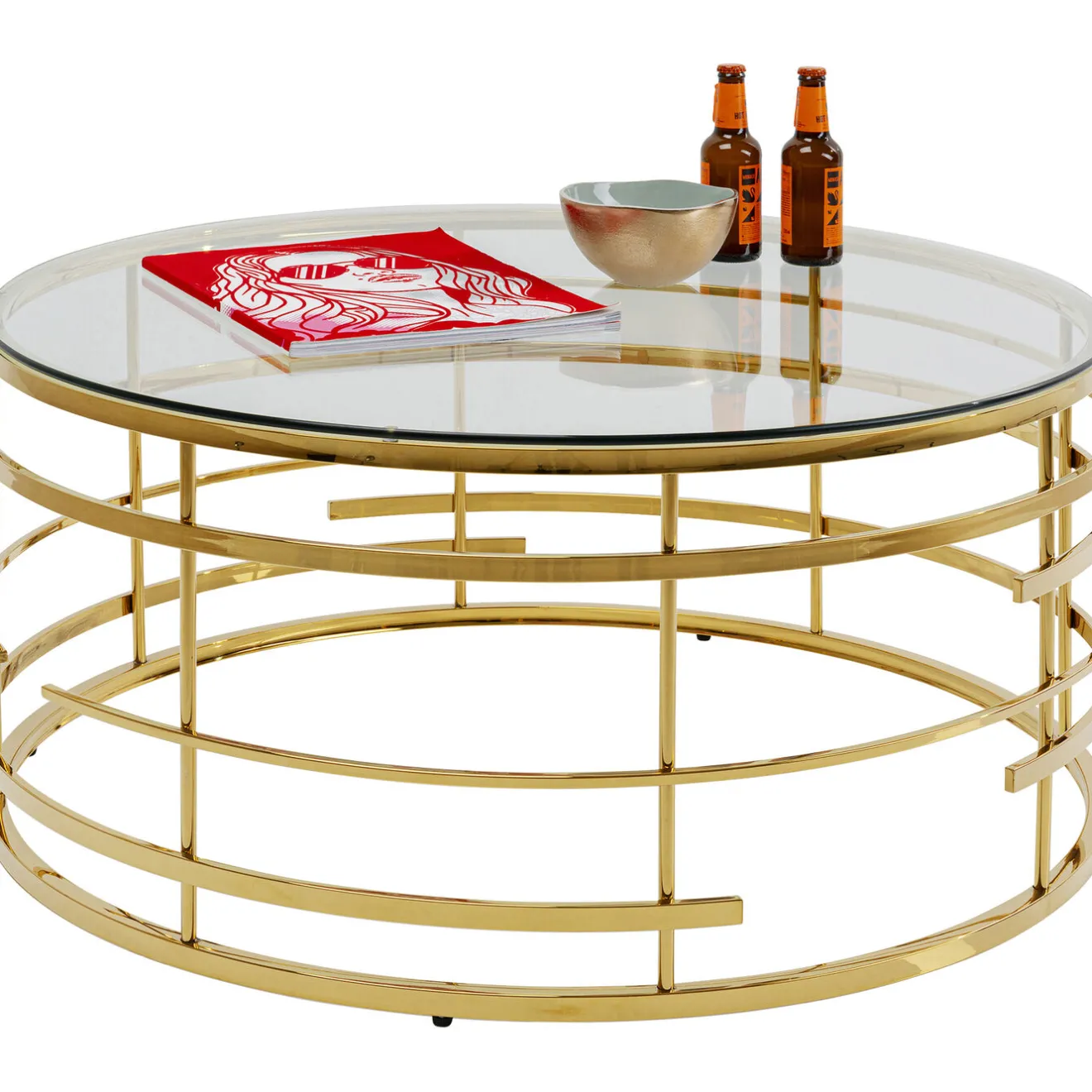 KARE Design Tables Basses|Table Basse Jupiter Dore O100Cm