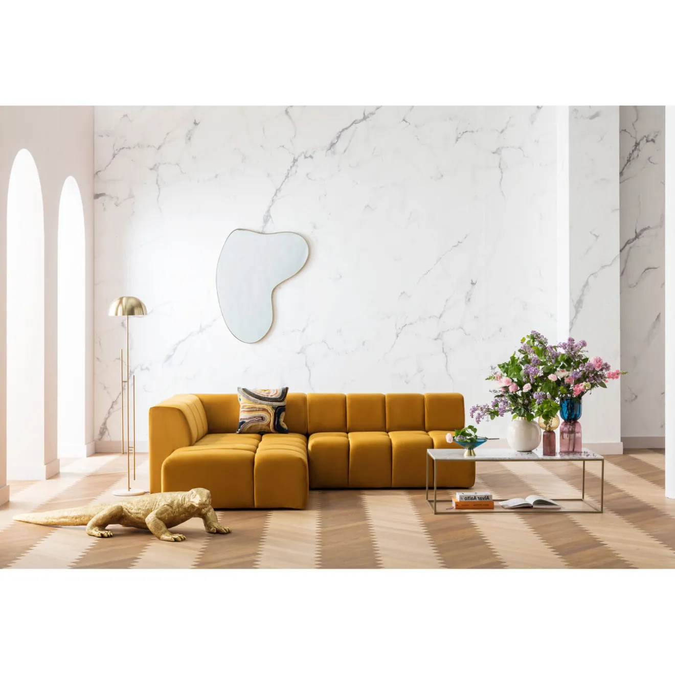 KARE Design Tables Basses|Table Basse Key West Dore 120X60Cm