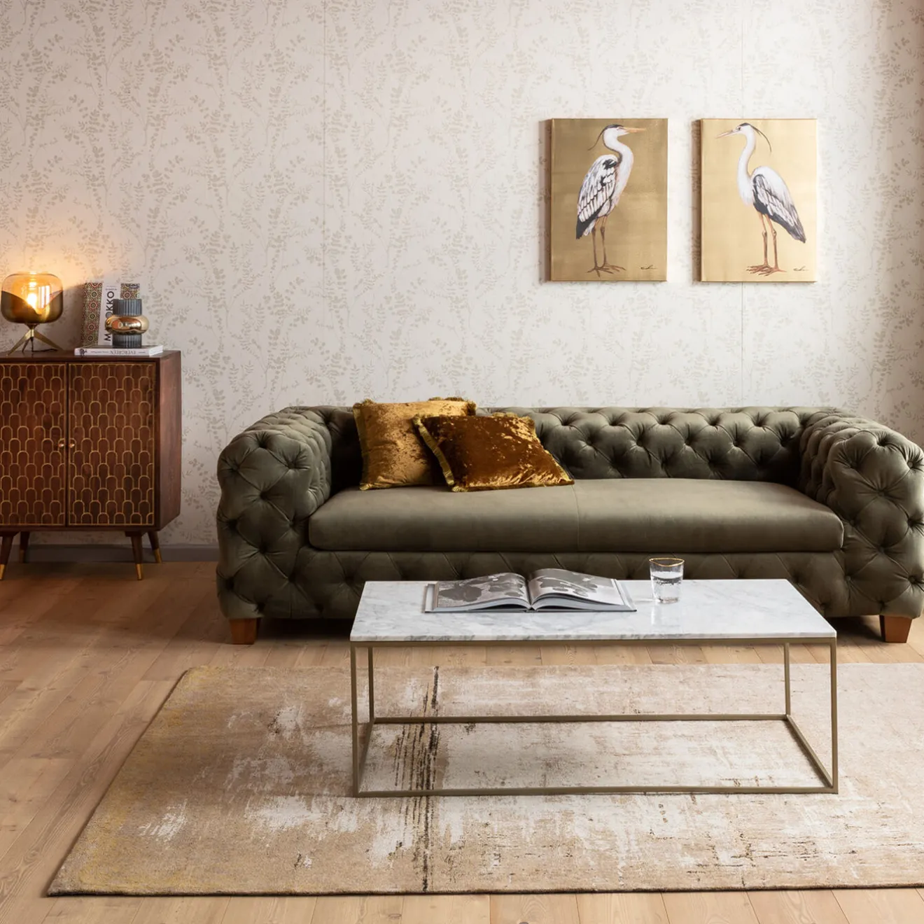 KARE Design Tables Basses|Table Basse Key West Dore 120X60Cm