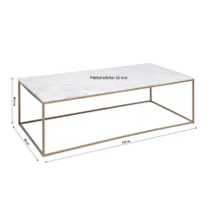 KARE Design Tables Basses|Table Basse Key West Dore 120X60Cm